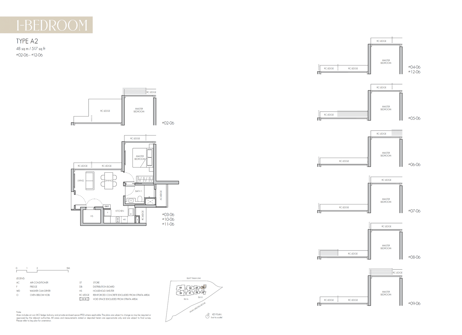 8@BT, floor plan A2 (1 Bedroom)