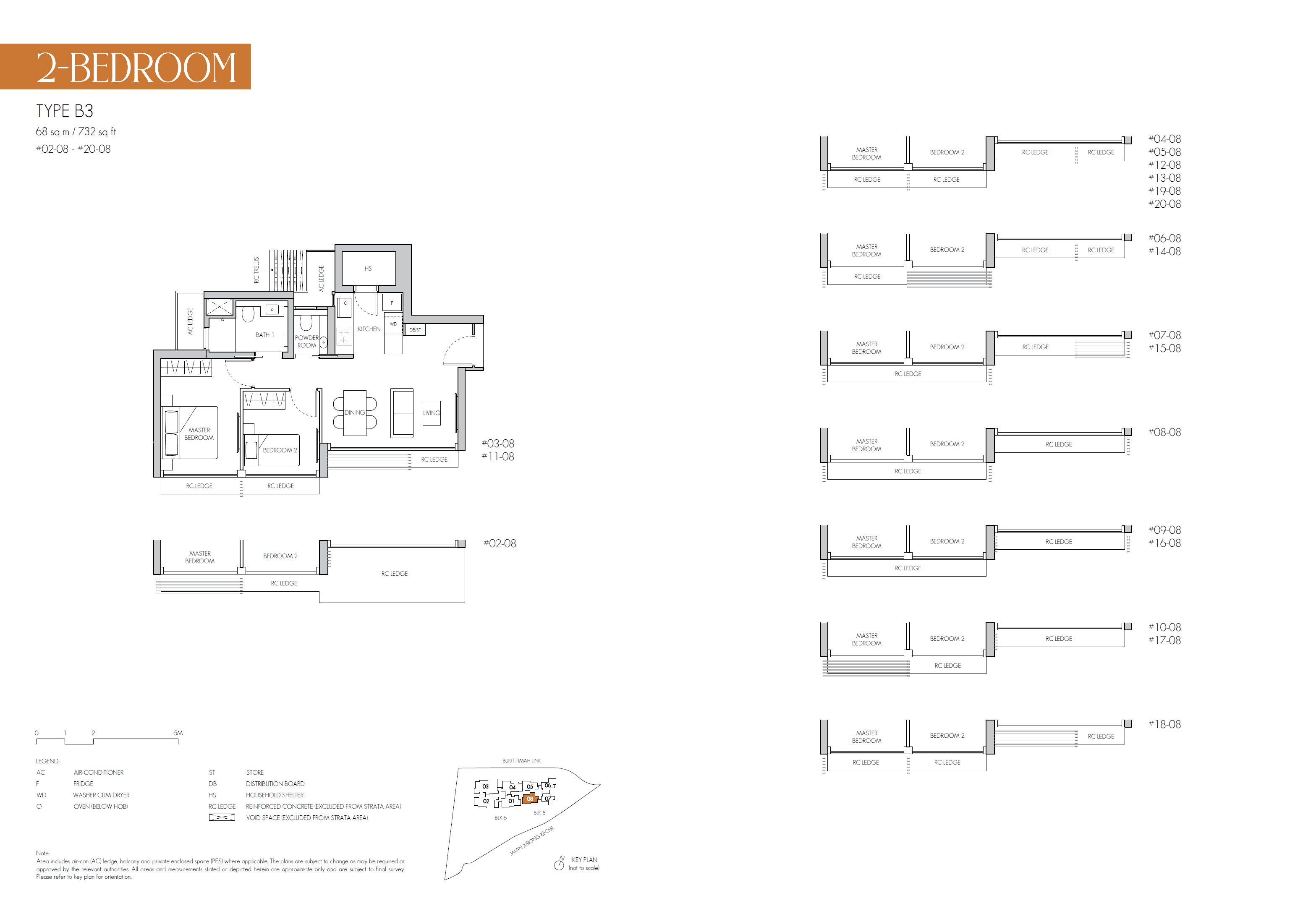 8@BT, floor plan B3 (2 Bedroom)