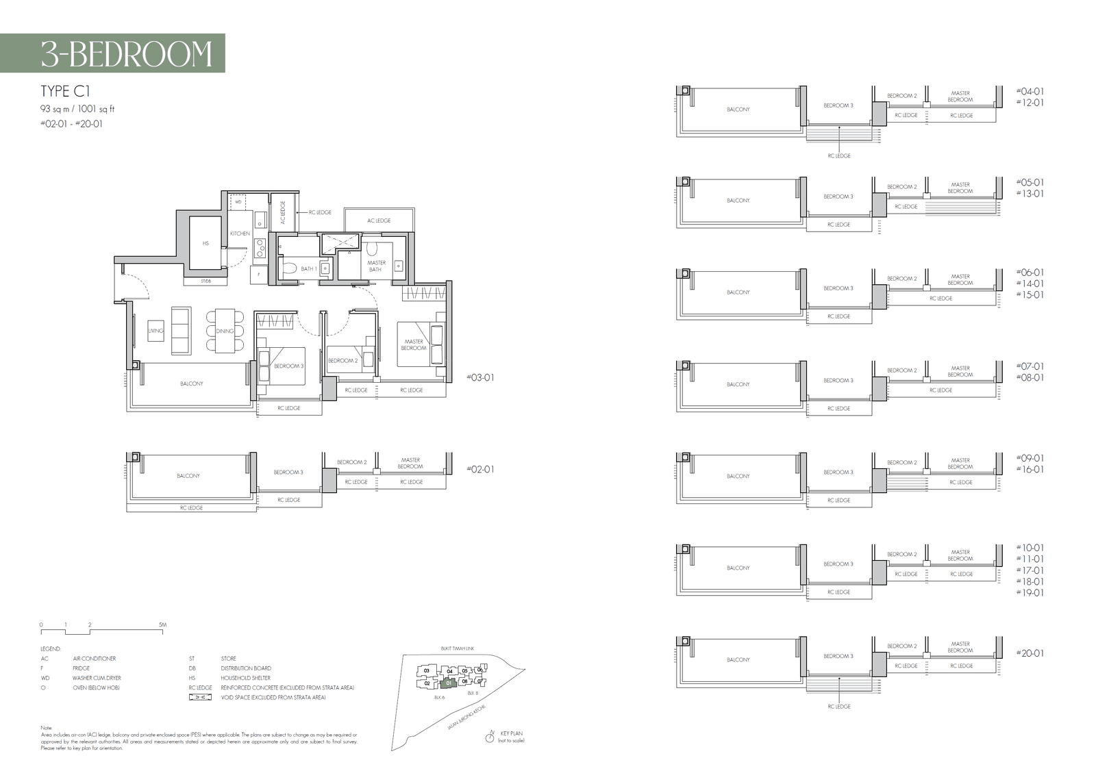 8@BT, floor plan C1 (3 Bedroom)