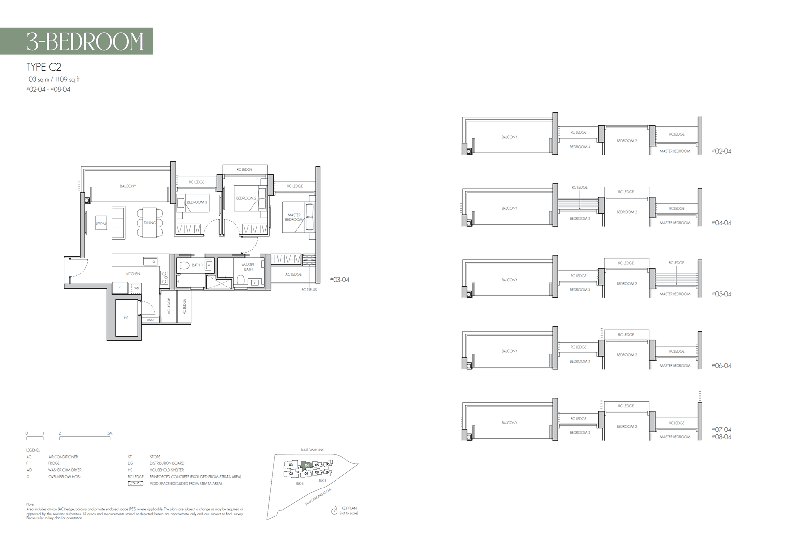8@BT, floor plan C2 (3 Bedroom)