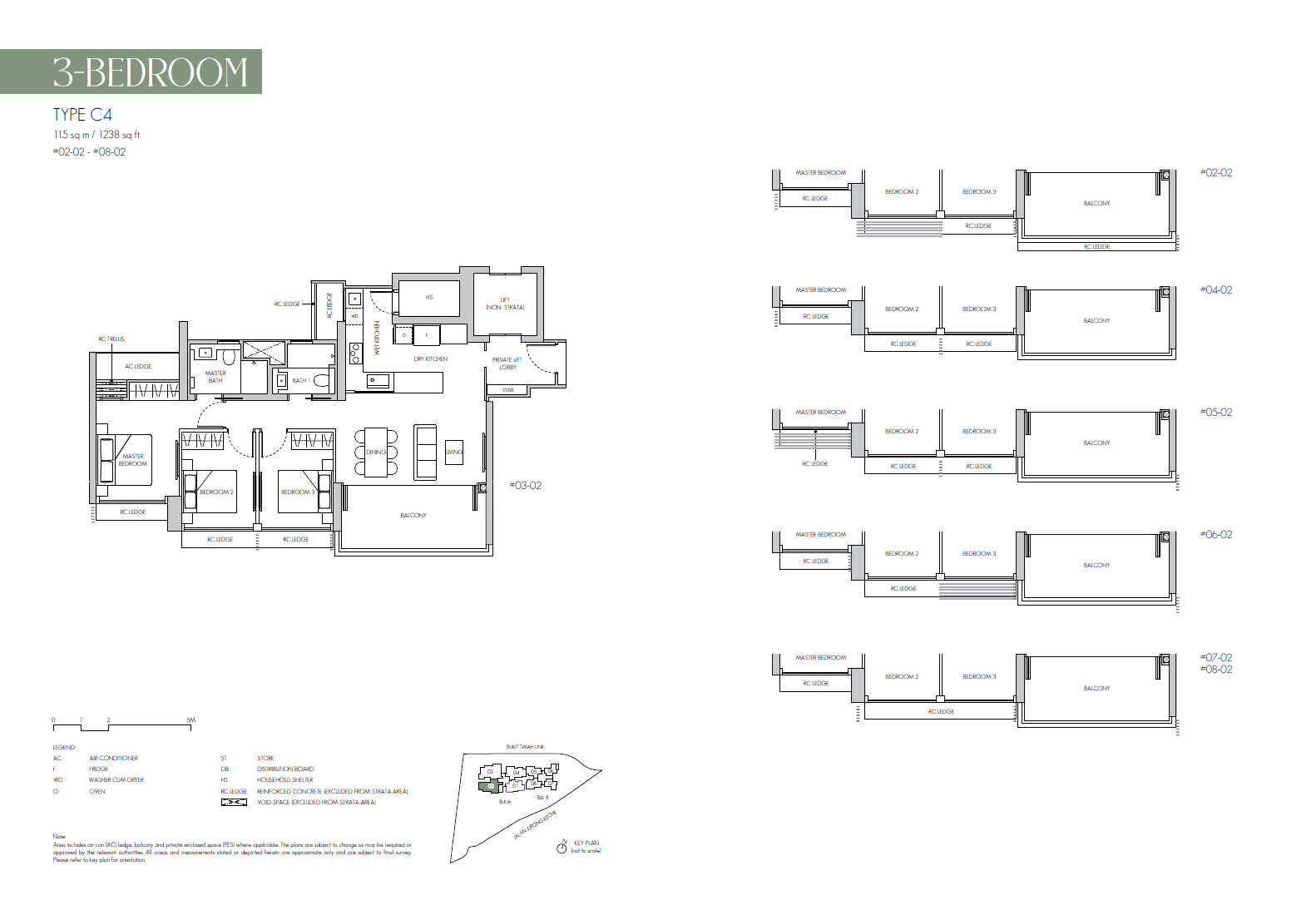 8@BT, floor plan C4 (3 Bedroom)