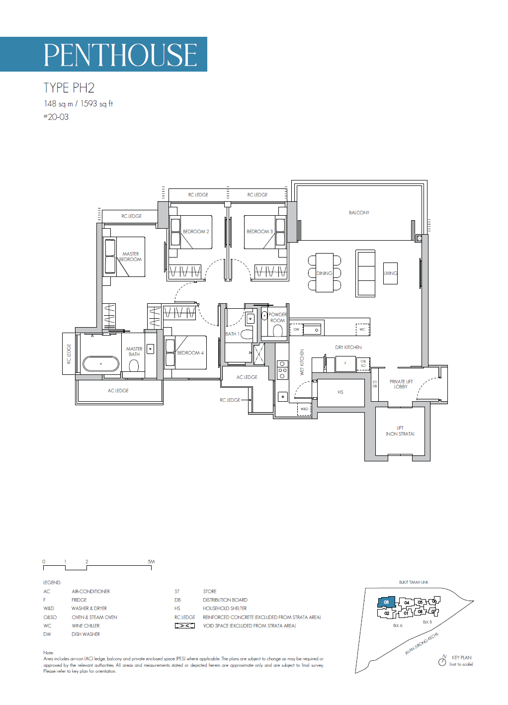 8@BT, floor plan PH2 (Penthouse)