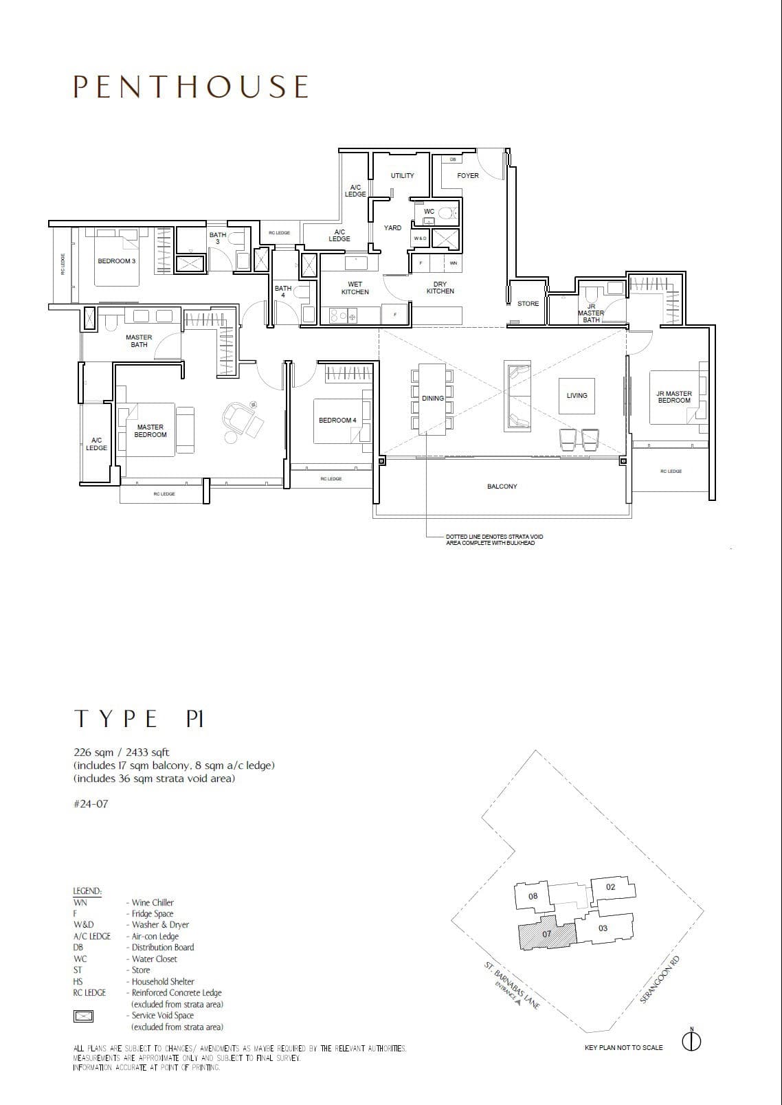 The Arcady at Boon Keng, floor plan P1 (Penthouse)