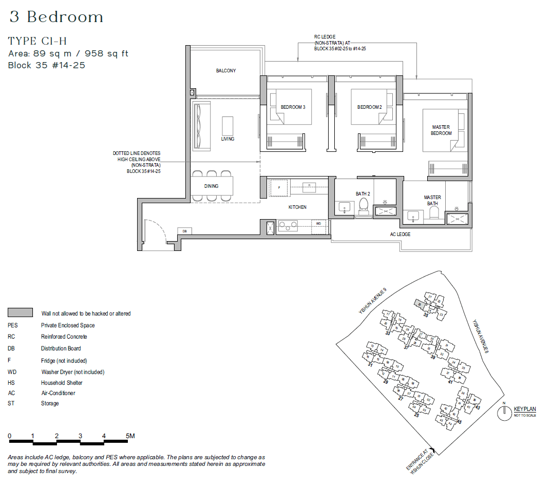 North Gaia, floor plan C1-H (3 Bedroom)