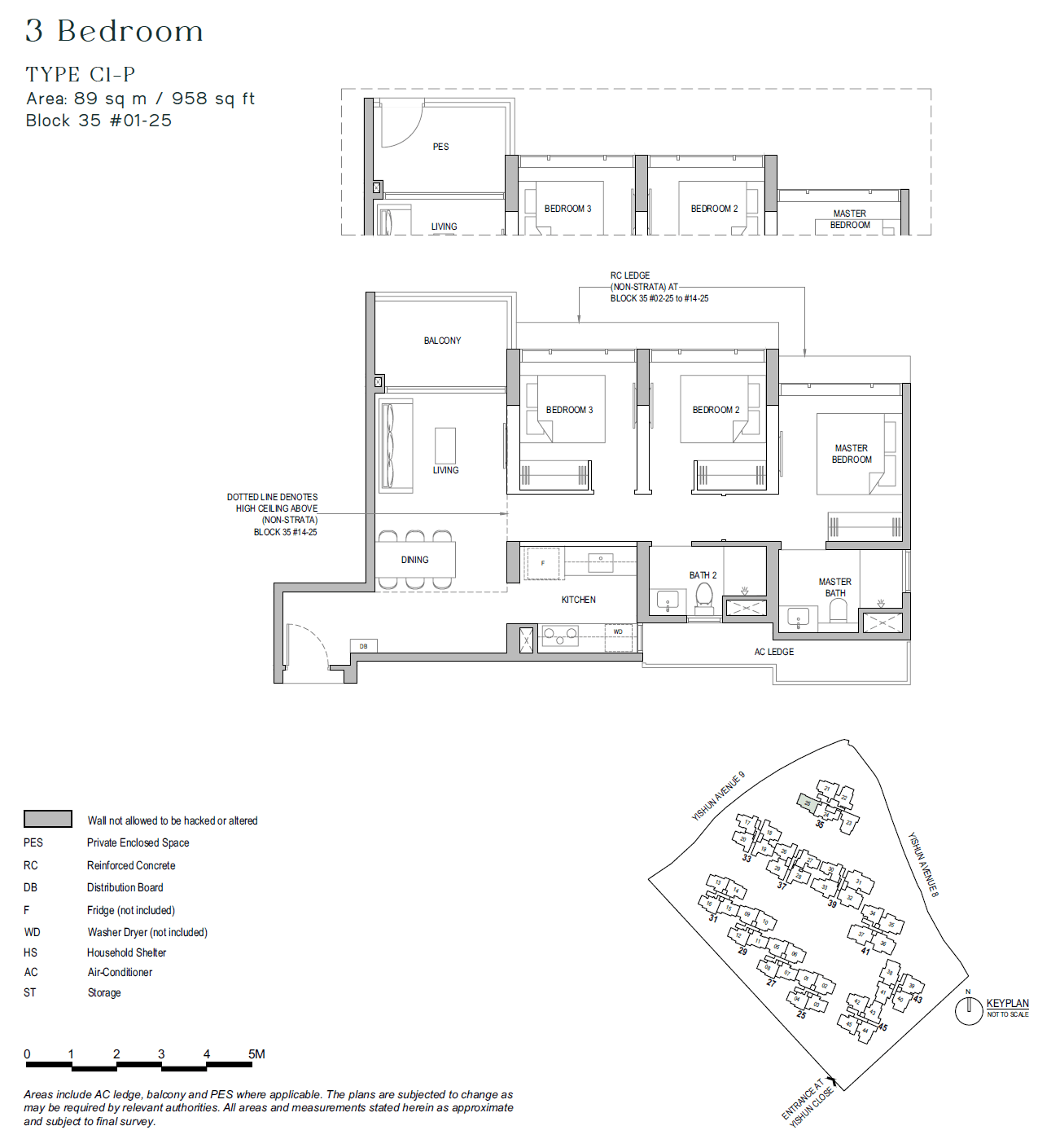 North Gaia, floor plan C1-P (3 Bedroom)