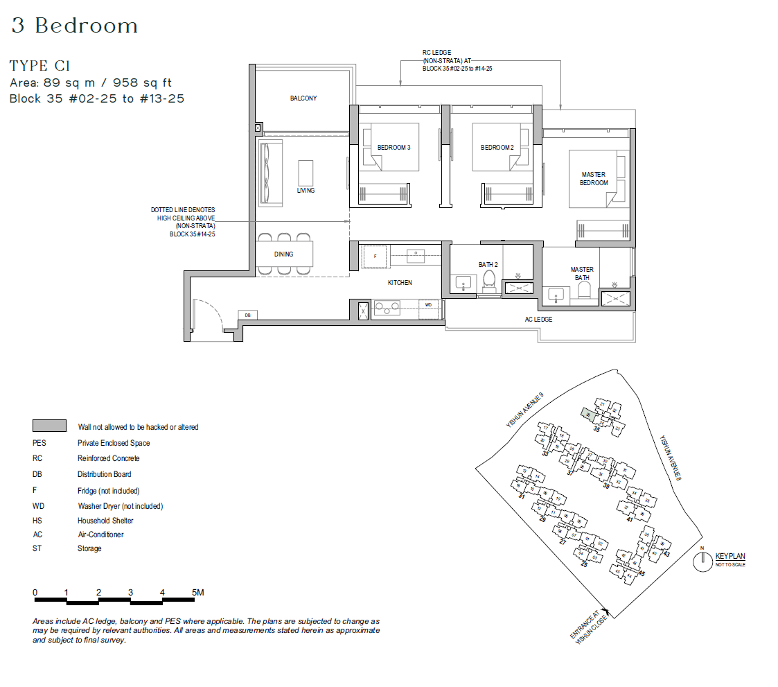 North Gaia, floor plan C1 (3 Bedroom)