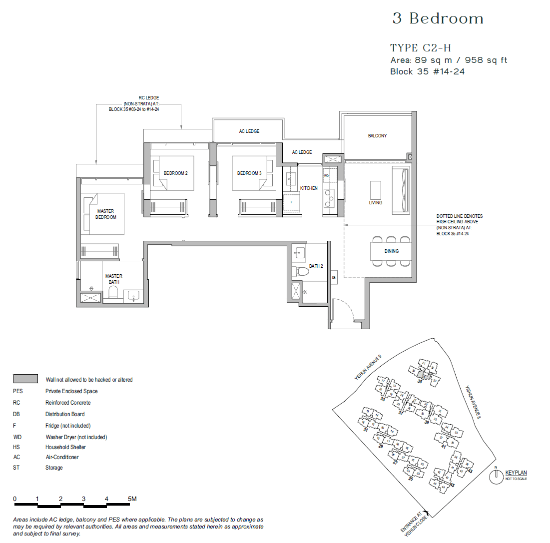 North Gaia, floor plan C2-H (3 Bedroom)