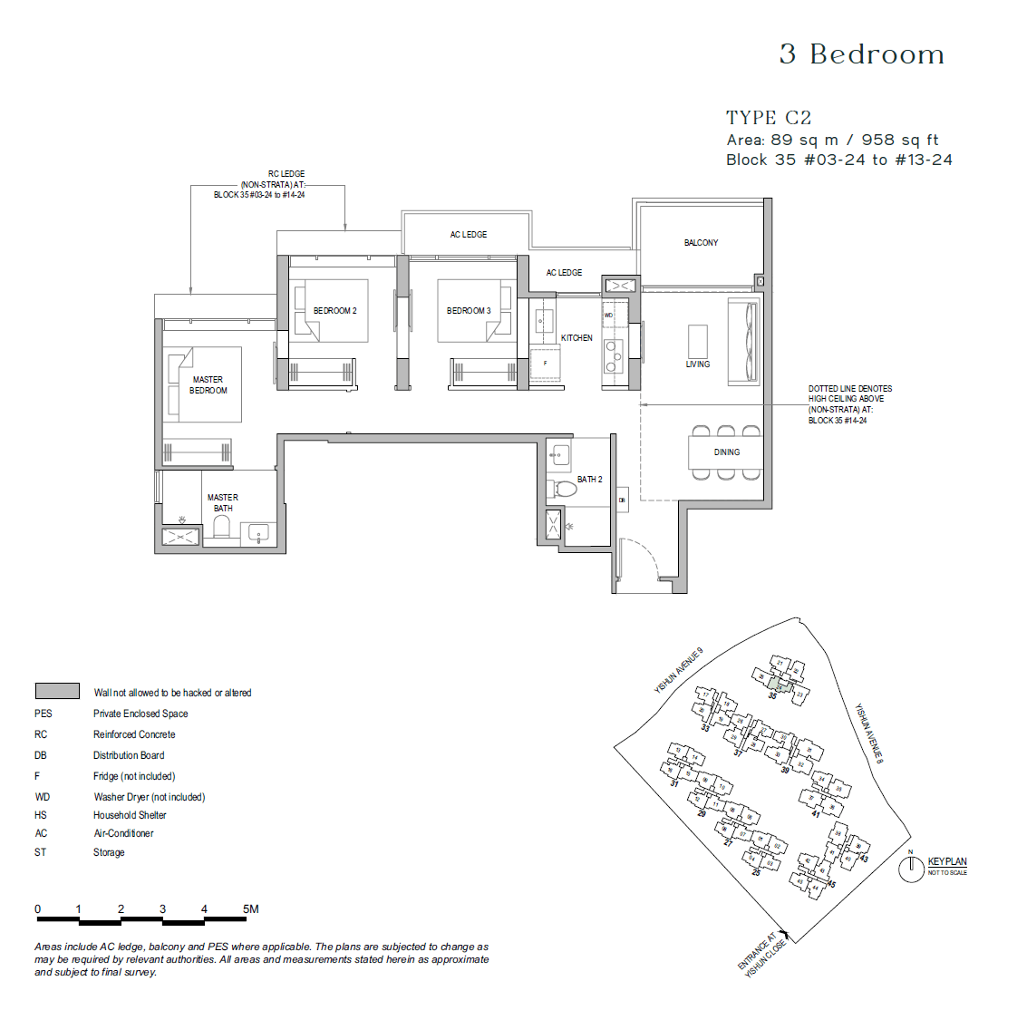 North Gaia, floor plan C2 (3 Bedroom)