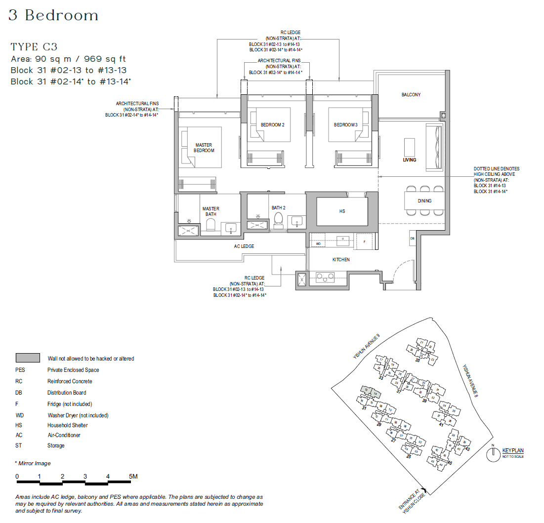 North Gaia, floor plan C3 (3 Bedroom)