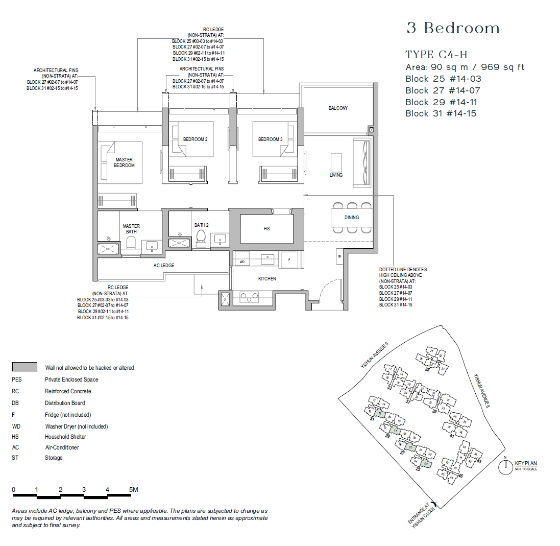 North Gaia, floor plan C4-H (3 Bedroom)