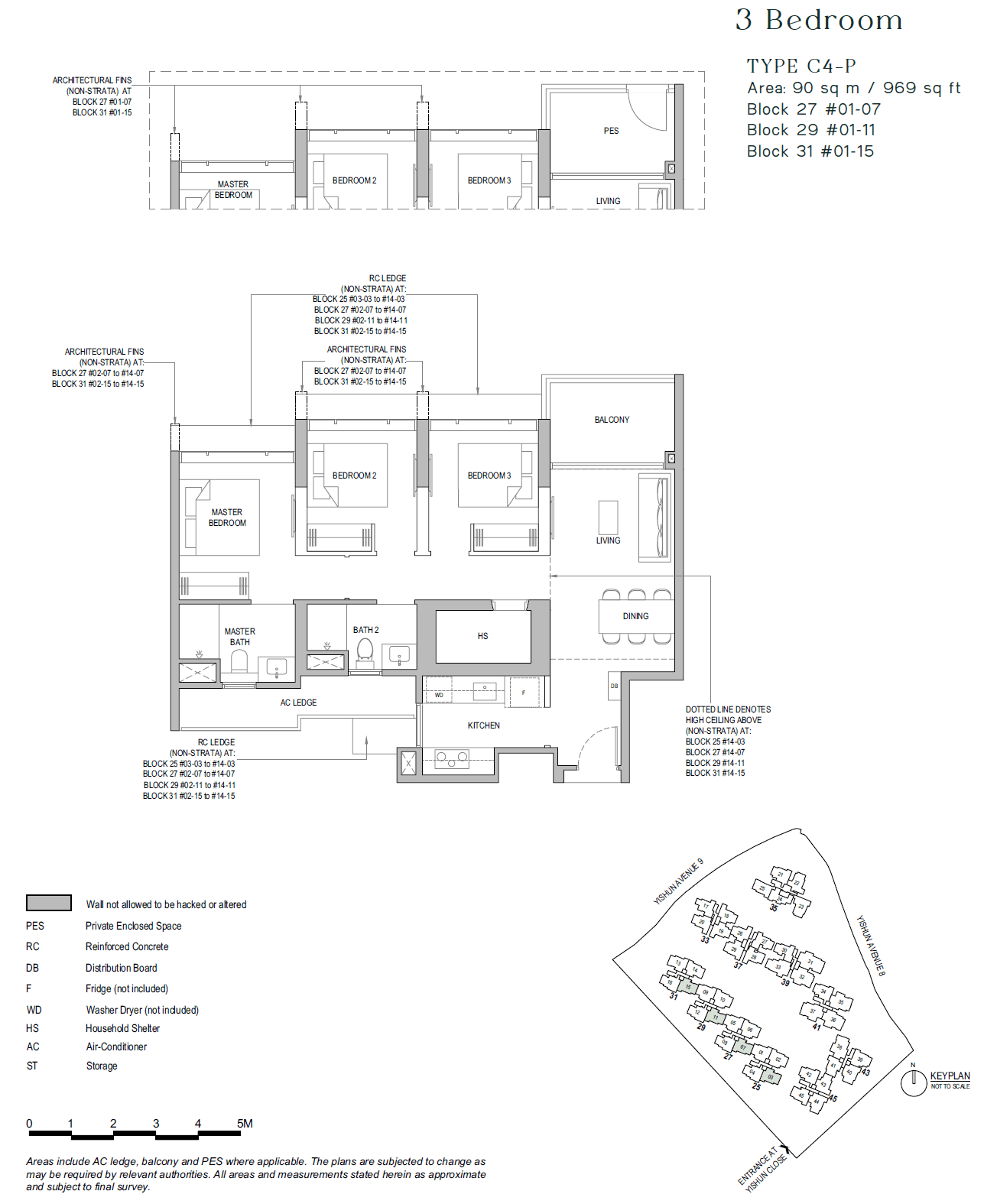North Gaia, floor plan C4-P (3 Bedroom)