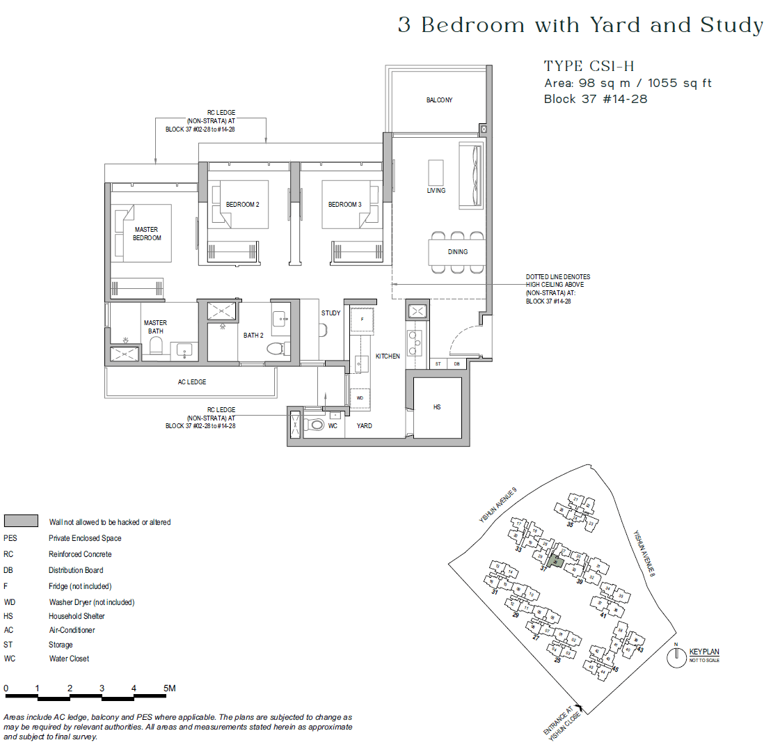 North Gaia, floor plan CS1-H (3 Bedroom + Yard + Study)