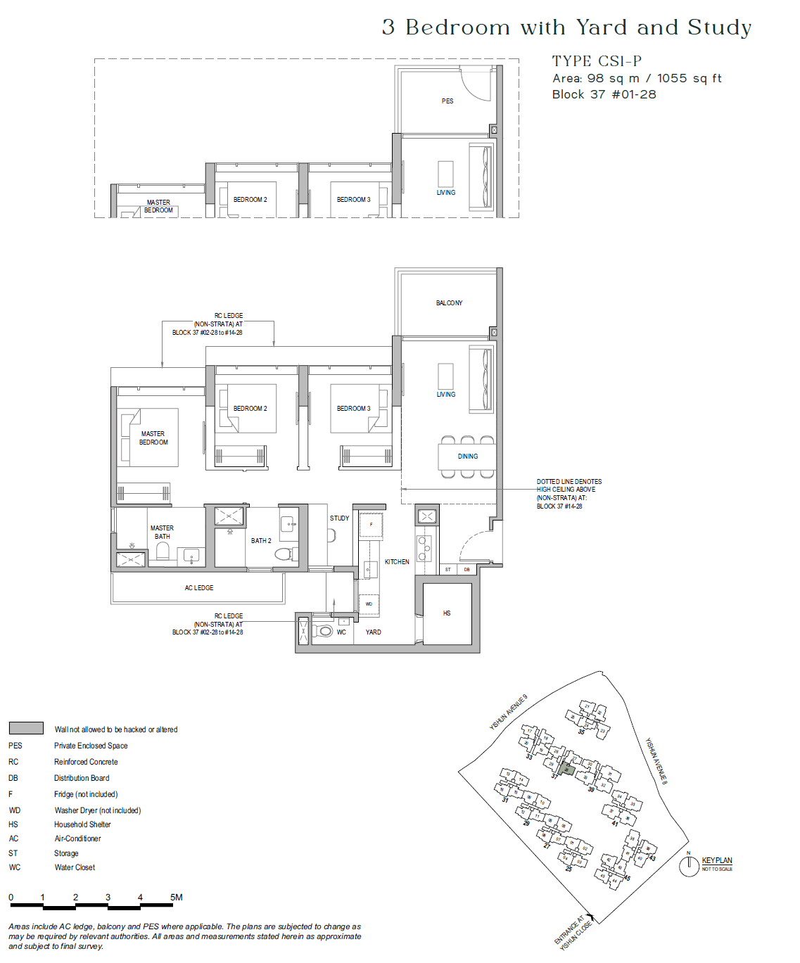 North Gaia, floor plan CS1-P (3 Bedroom + Yard + Study)