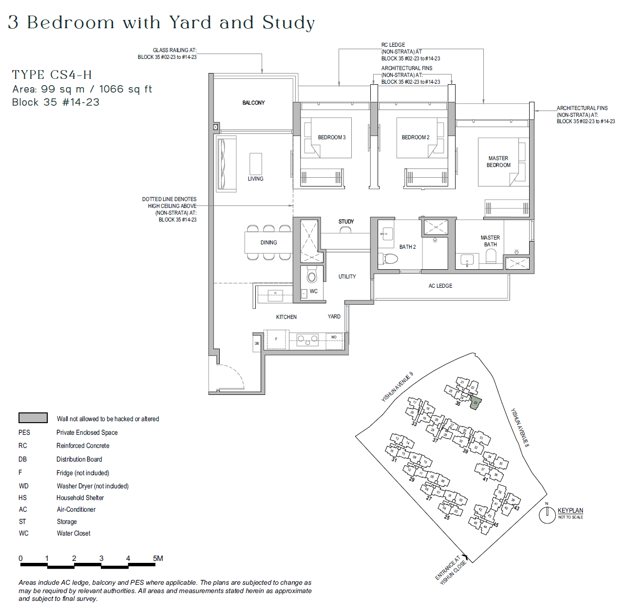 North Gaia, floor plan CS4-H (3 Bedroom + Yard + Study)