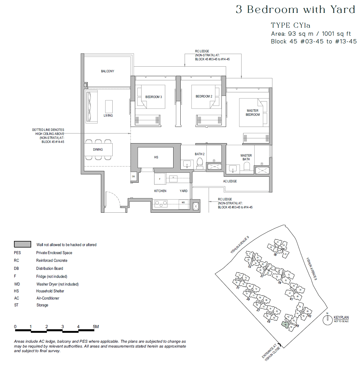 North Gaia, floor plan CY1a (3 Bedroom + Yard)