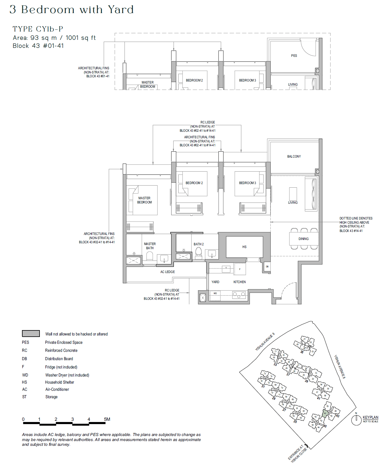 North Gaia, floor plan CY1b-P (3 Bedroom + Yard)