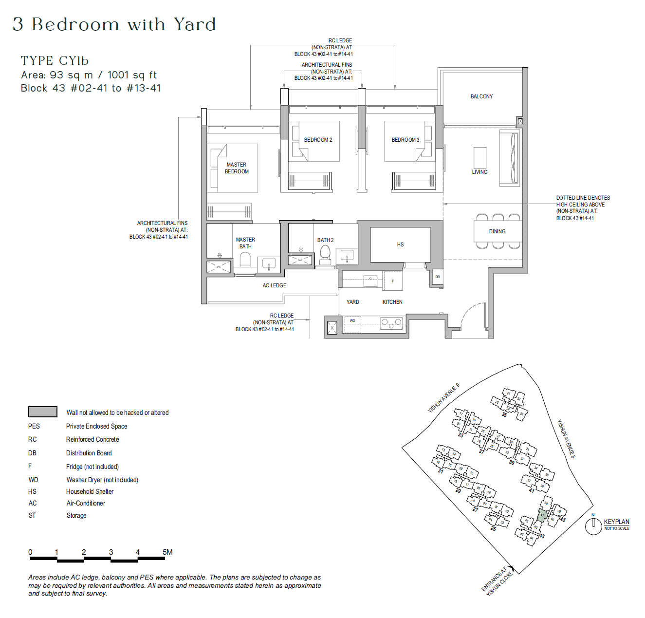 North Gaia, floor plan CY1b (3 Bedroom + Yard)