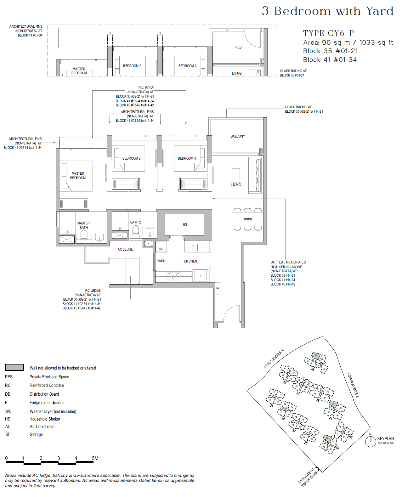 North Gaia, floor plan CY6-P (3 Bedroom + Yard)