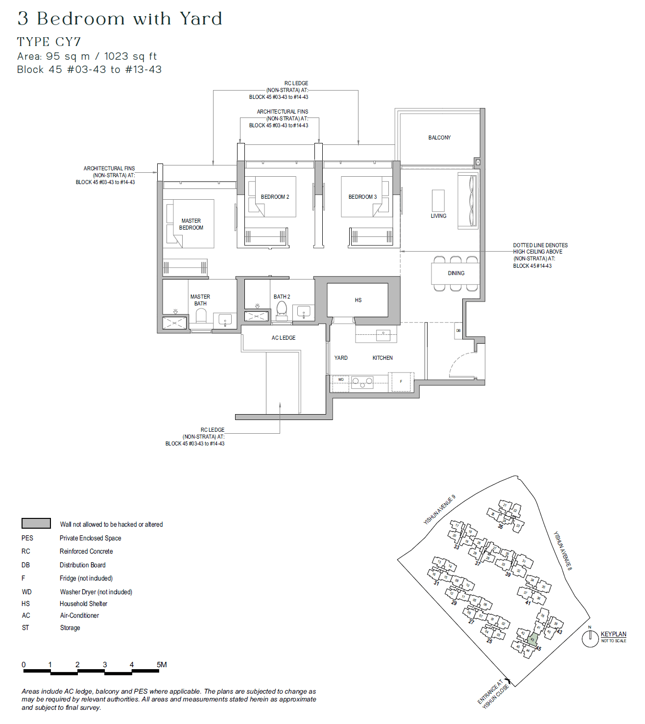 North Gaia, floor plan CY7 (3 Bedroom + Yard)