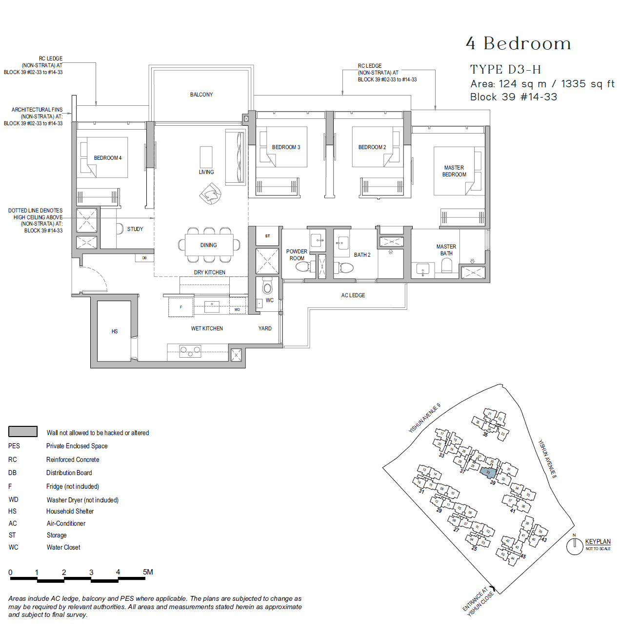 North Gaia, floor plan D3-H (4 Bedroom)