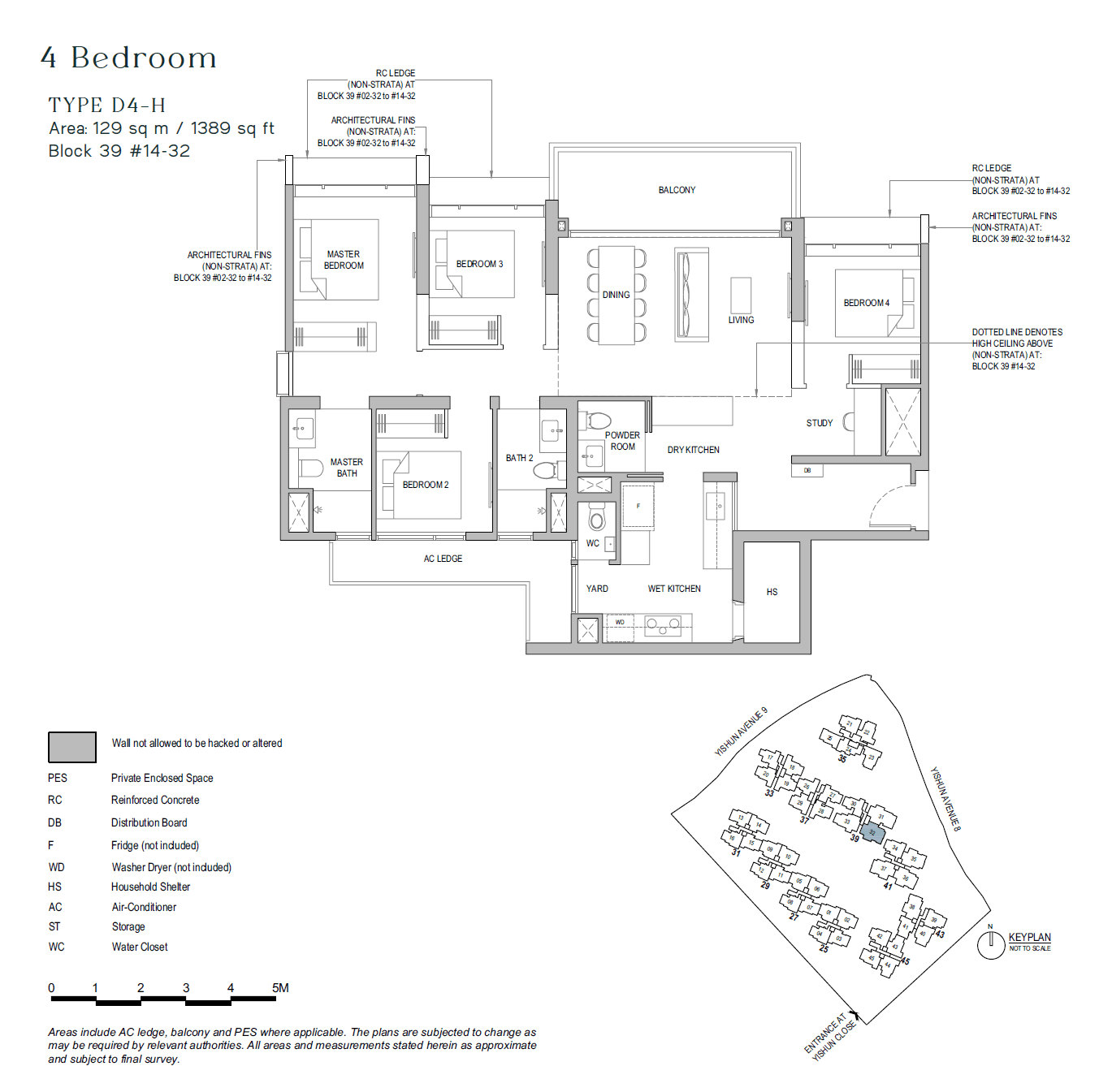 North Gaia, floor plan D4-H (4 Bedroom)