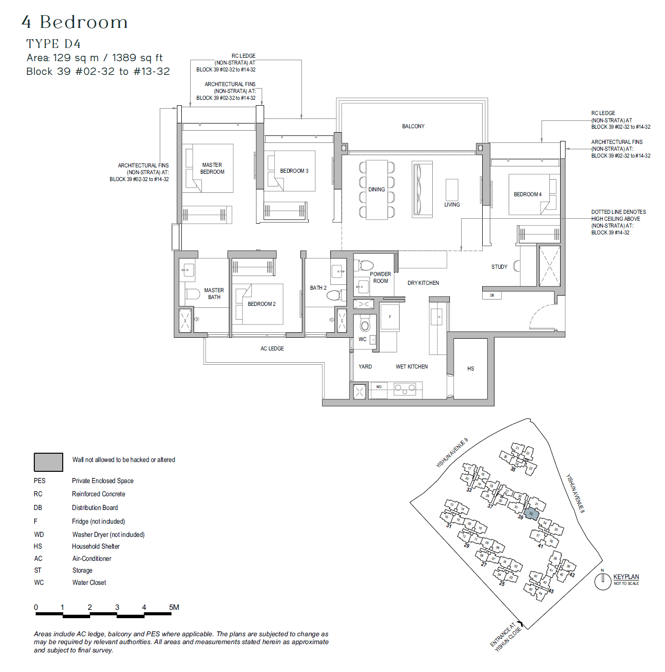 North Gaia, floor plan D4 (4 Bedroom)