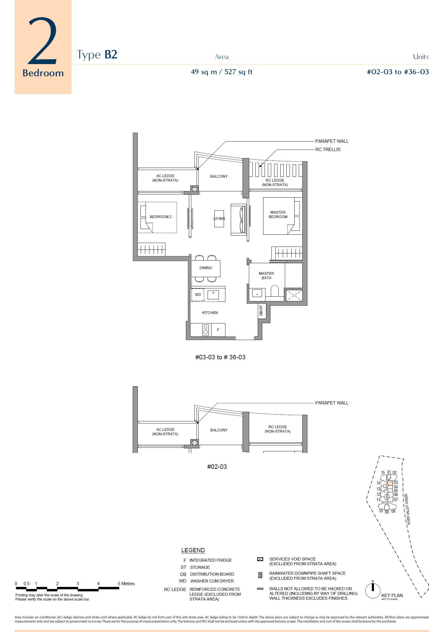 River Green, floor plan B2 (2 Bedroom)