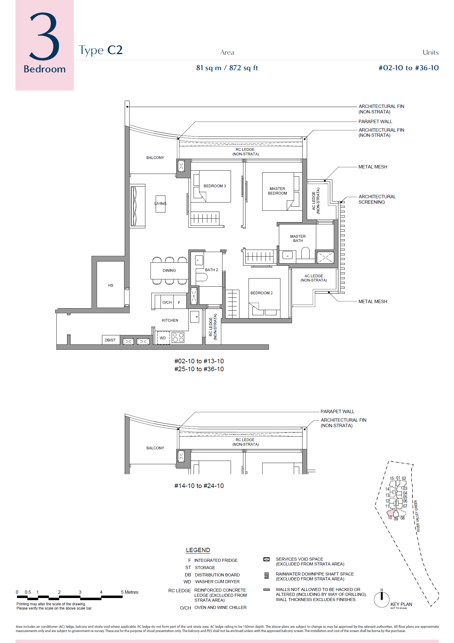 River Green, floor plan C2 (3 Bedroom)