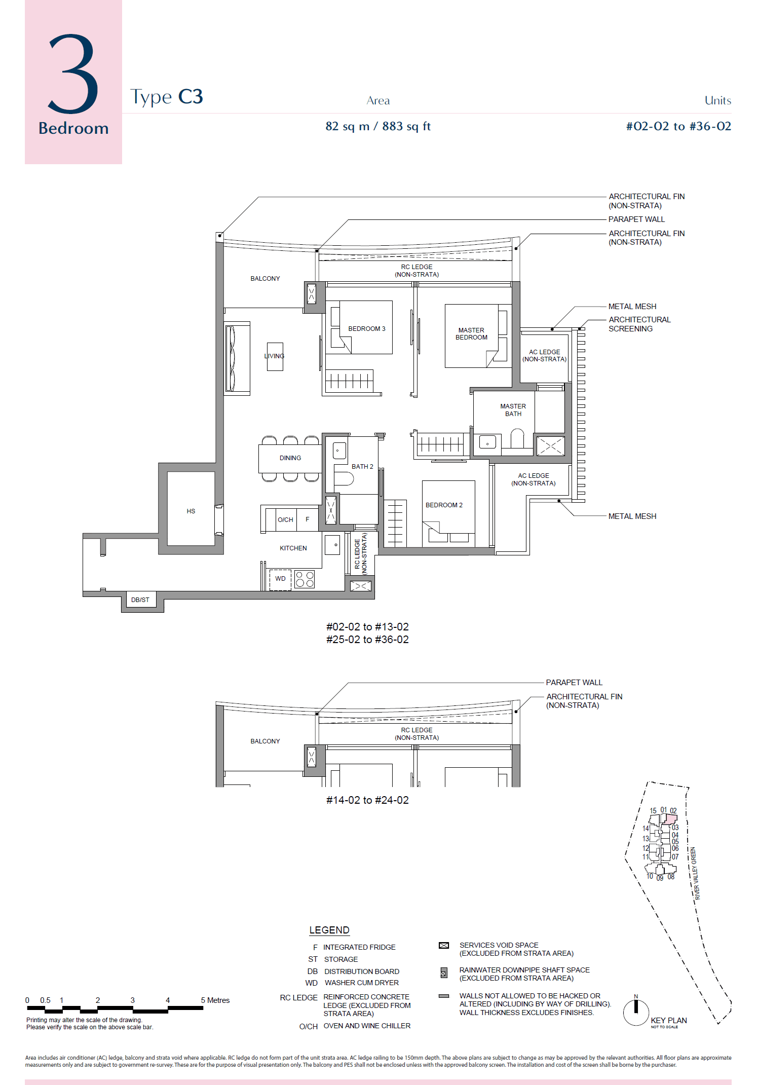 River Green, floor plan C3 (3 Bedroom)