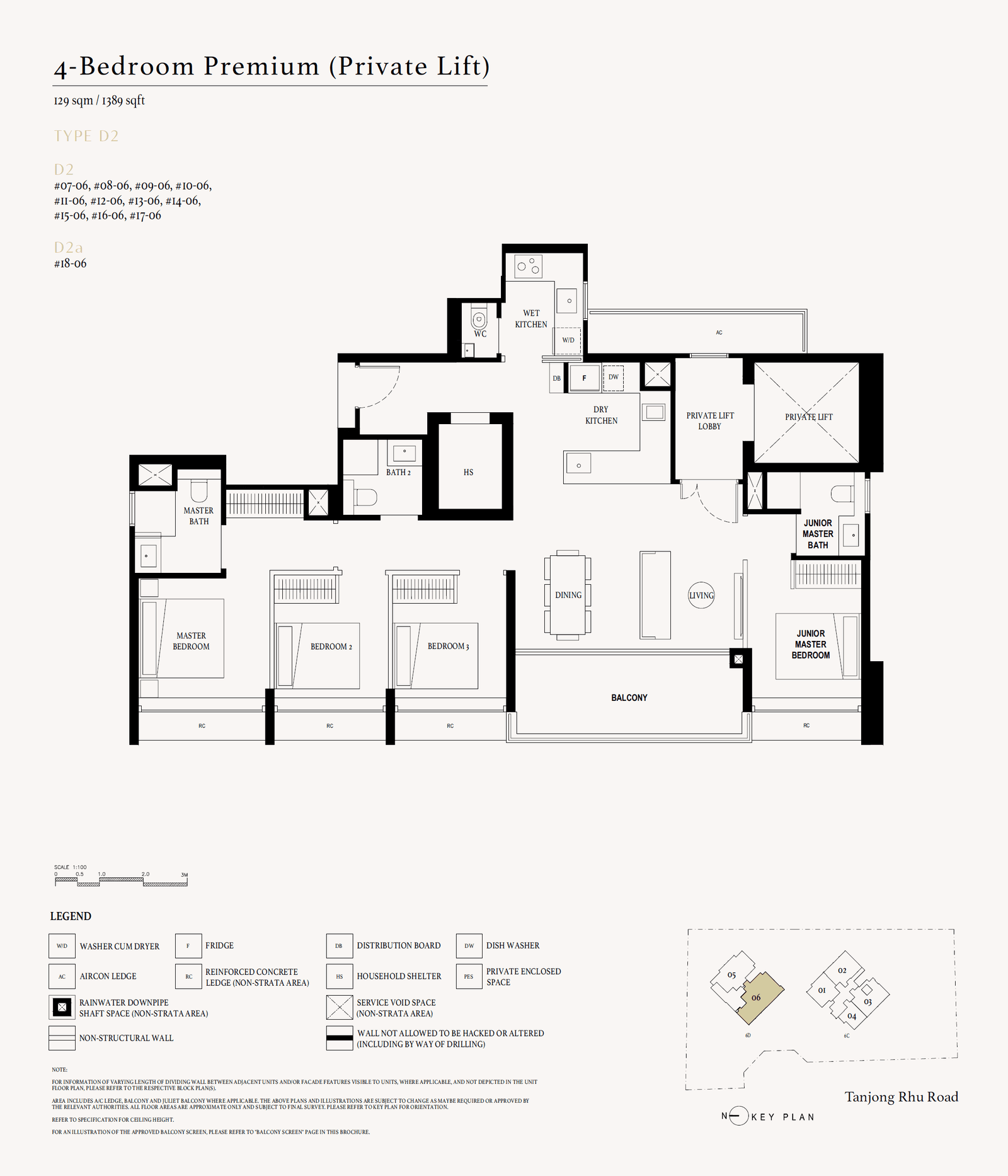 Arina East Residences, floor plan D2a (4 Bedroom Premium (Private Lift))