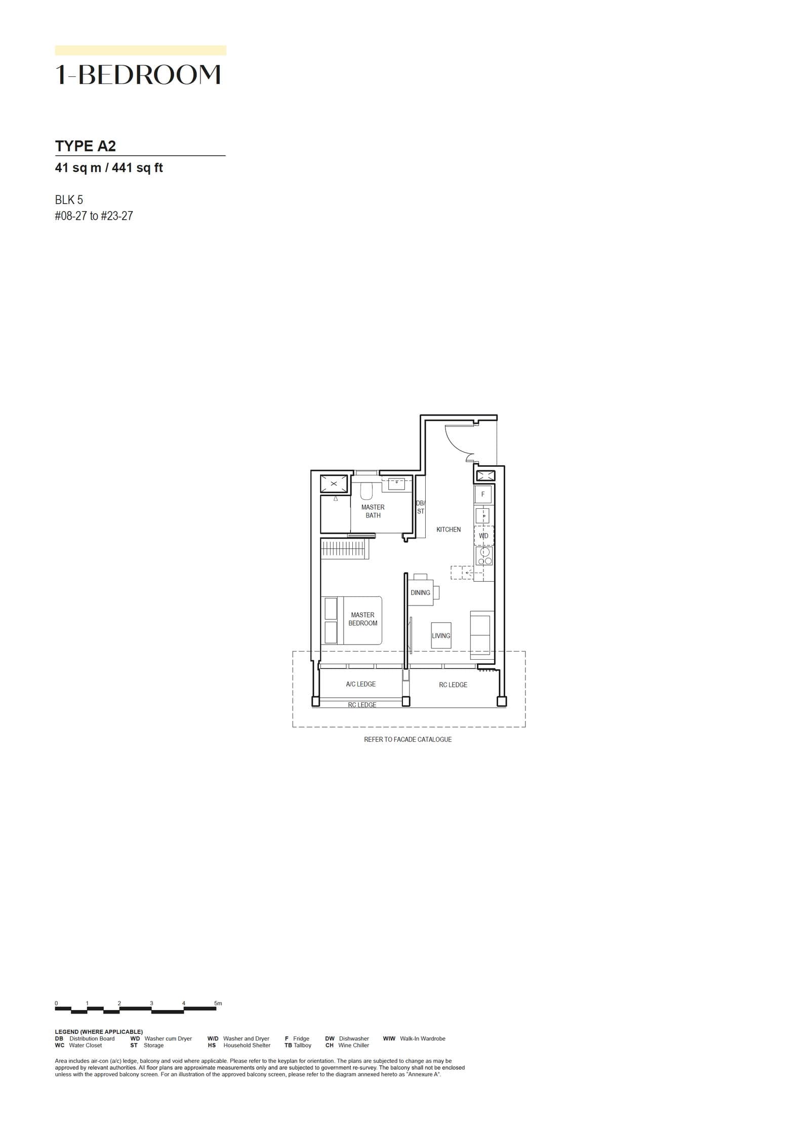 Canninghill Piers, floor plan A2 (1 Bedroom)