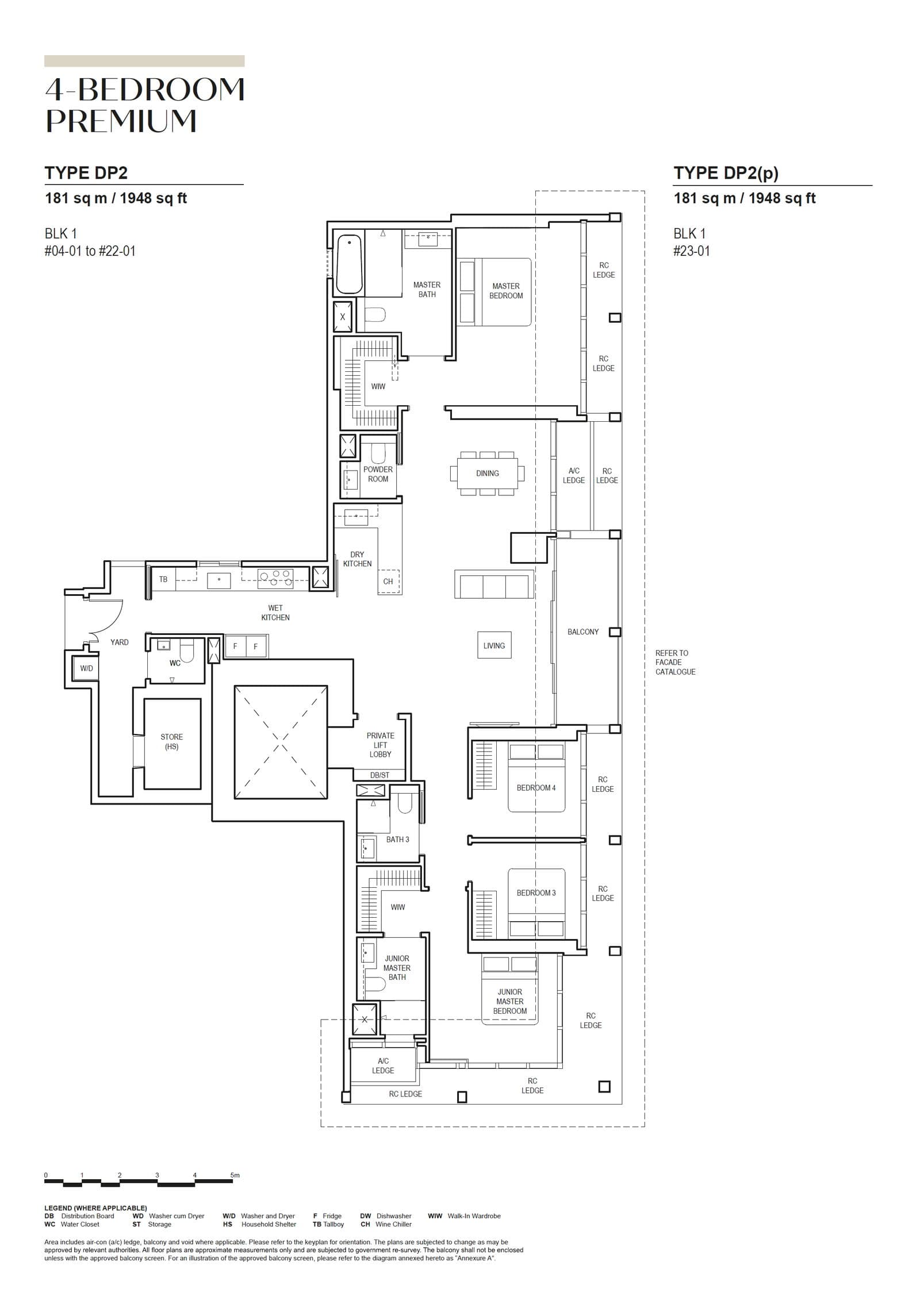 Canninghill Piers, floor plan DP2 (4 Bedroom Premium)
