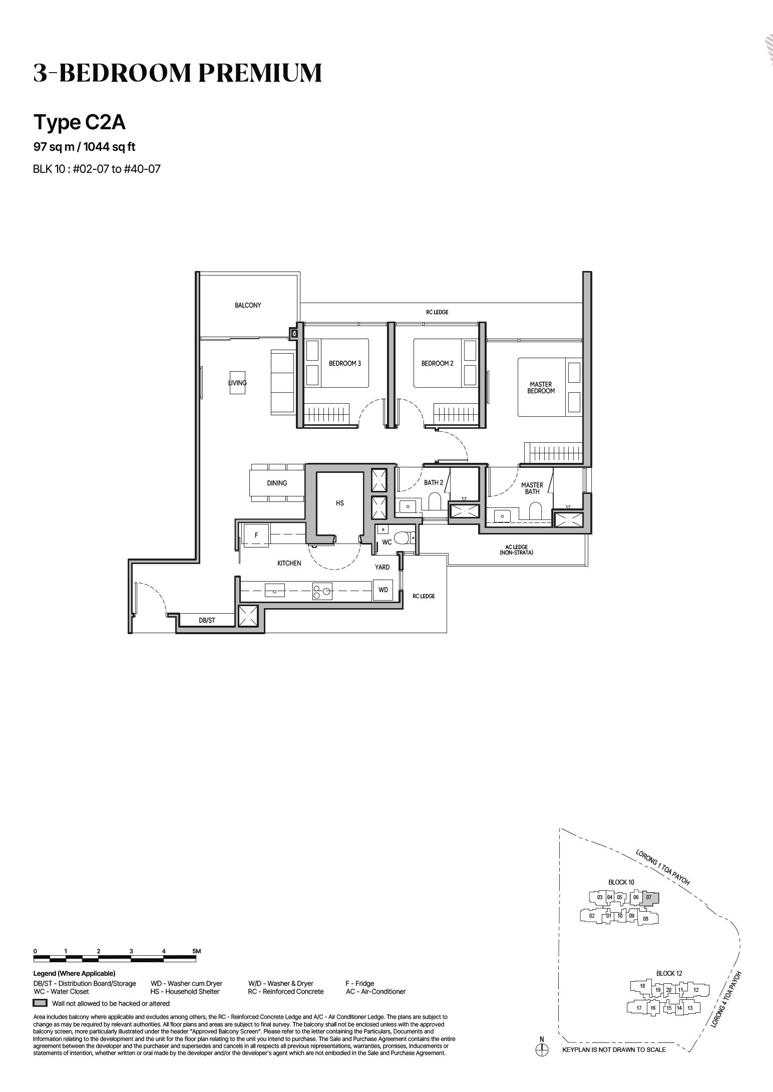 The Orie, floor plan C2A (3 Bedroom Premium)