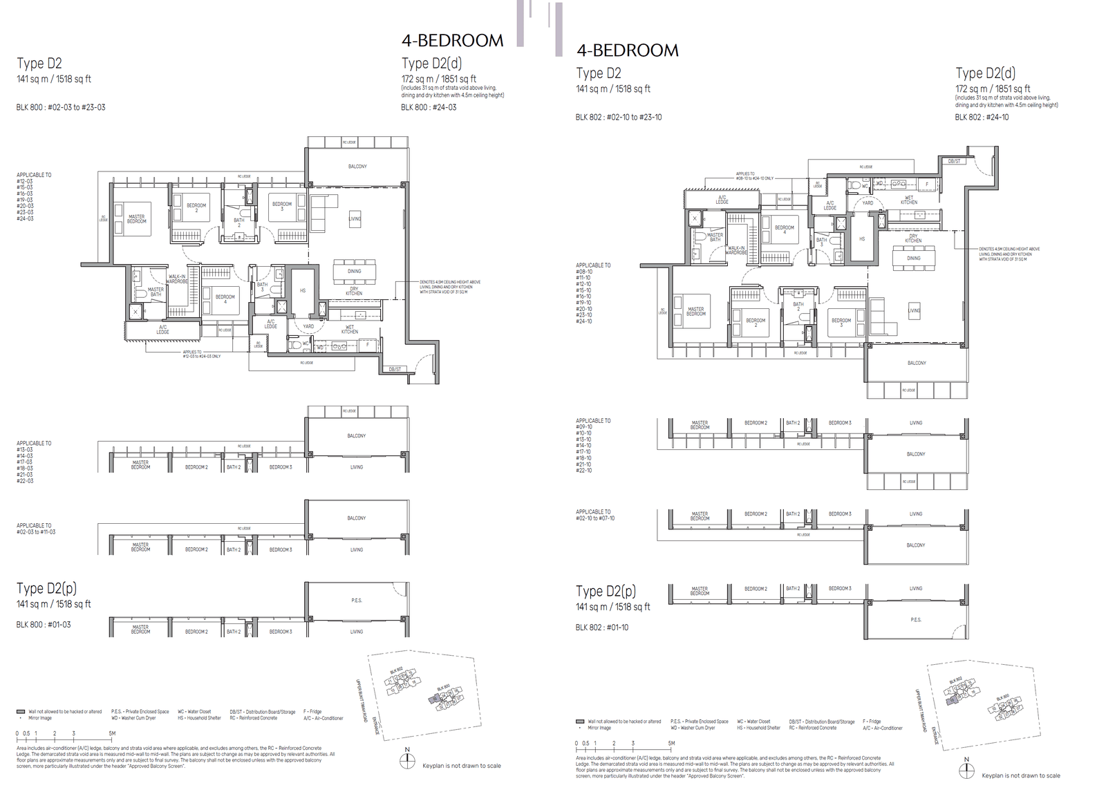 The Myst, floor plan D2 (4 Bedroom)