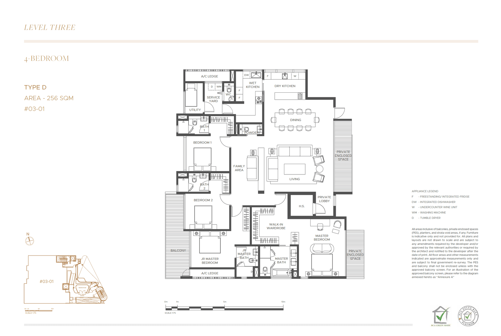The Giverny Residences, floor plan D (4 Bedroom)