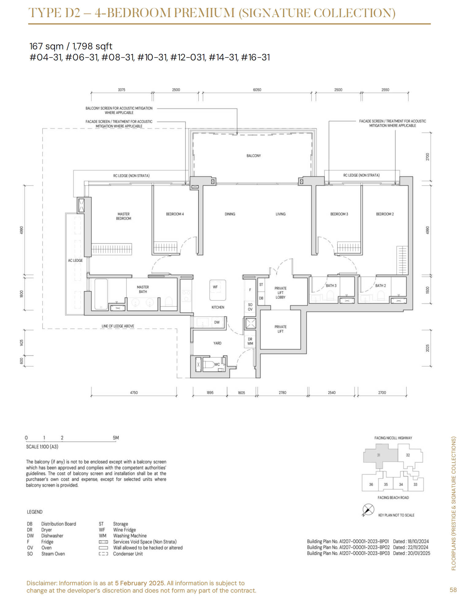 Aurea, floor plan D2 (4 Bedroom Premium)