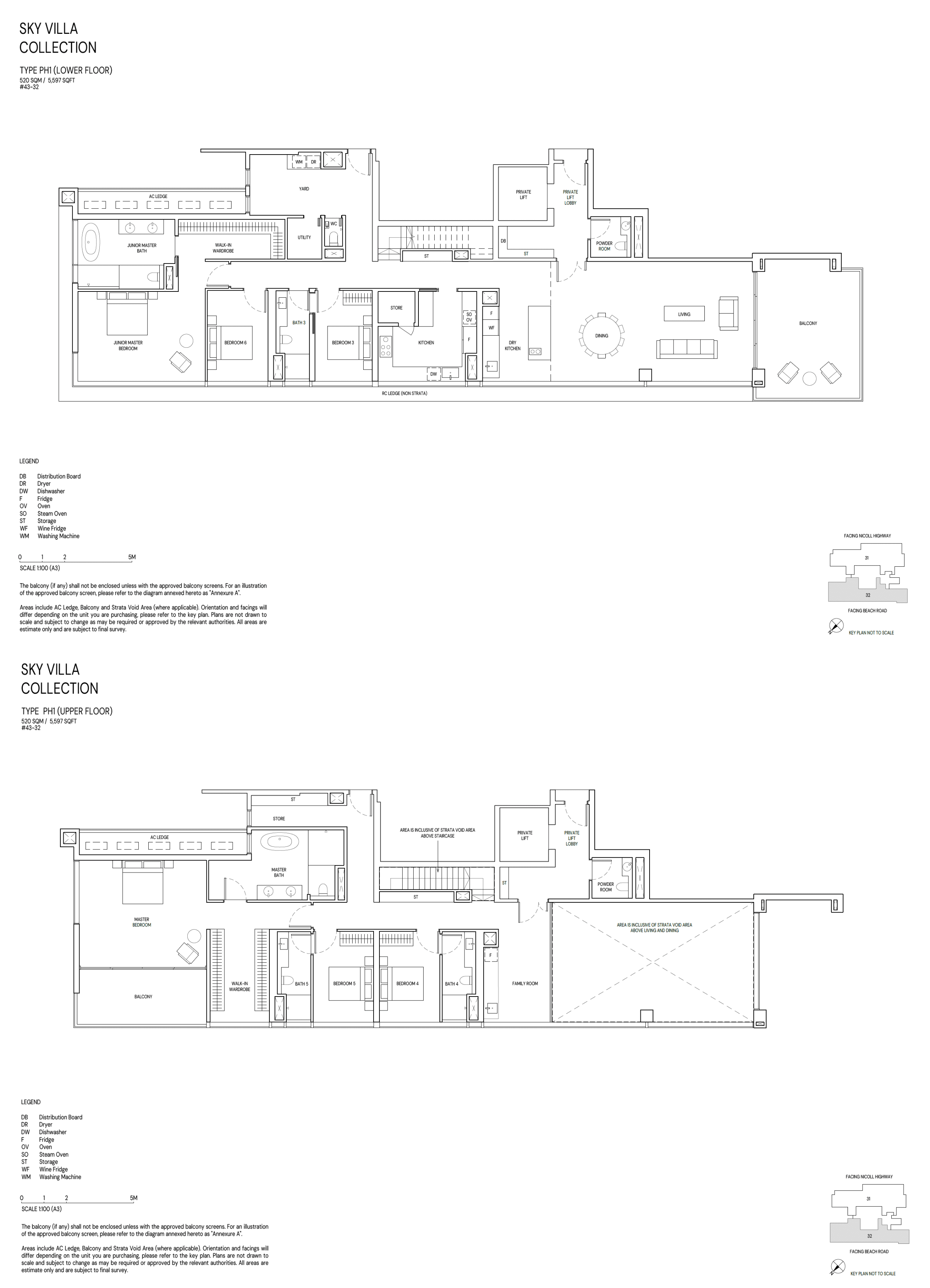 Aurea, floor plan PH1 (Penthouse)
