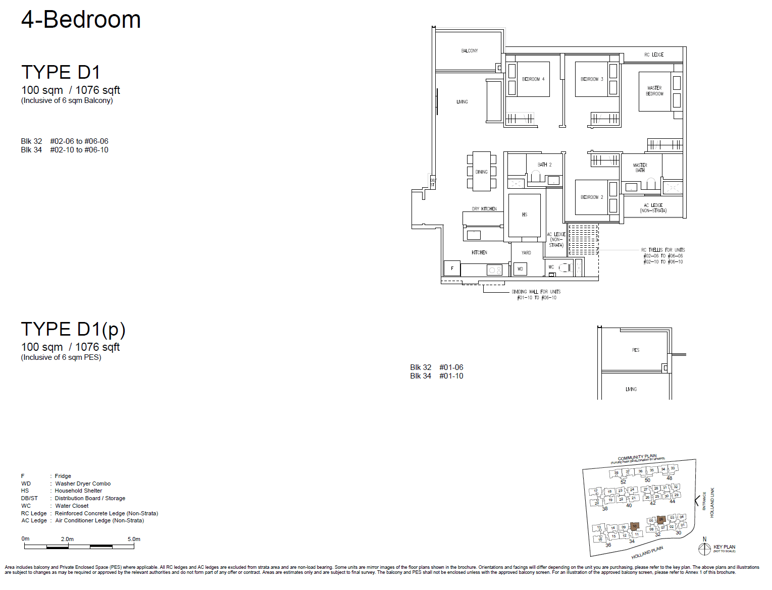 Amberwood At Holland, floor plan D1 (4 Bedroom)