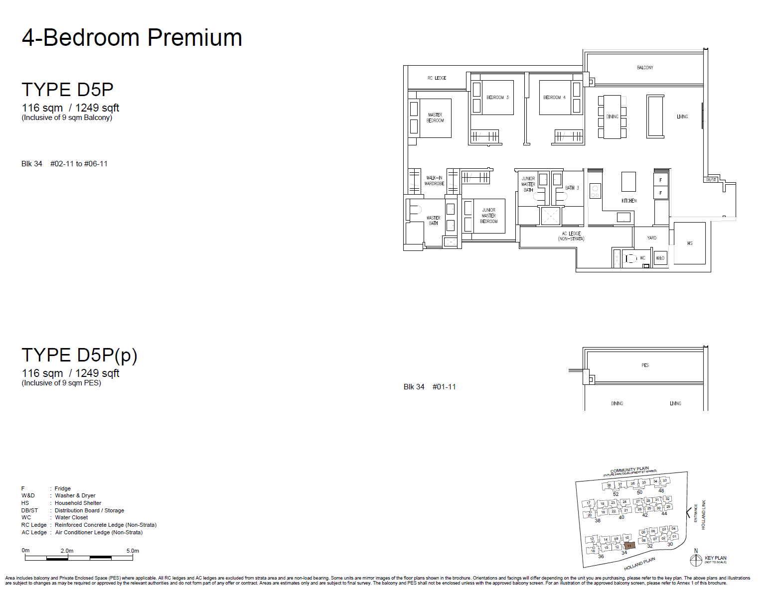 Amberwood At Holland, floor plan D5P (4 Bedroom Premium)