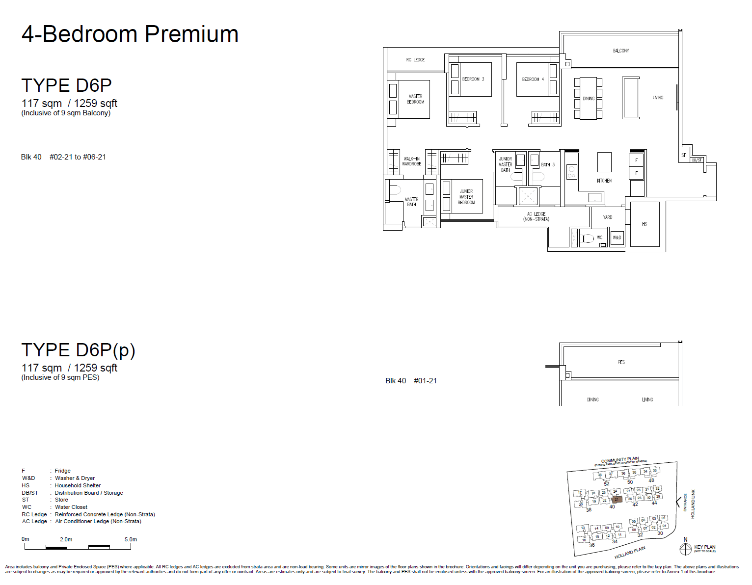 Amberwood At Holland, floor plan D6P (4 Bedroom Premium)