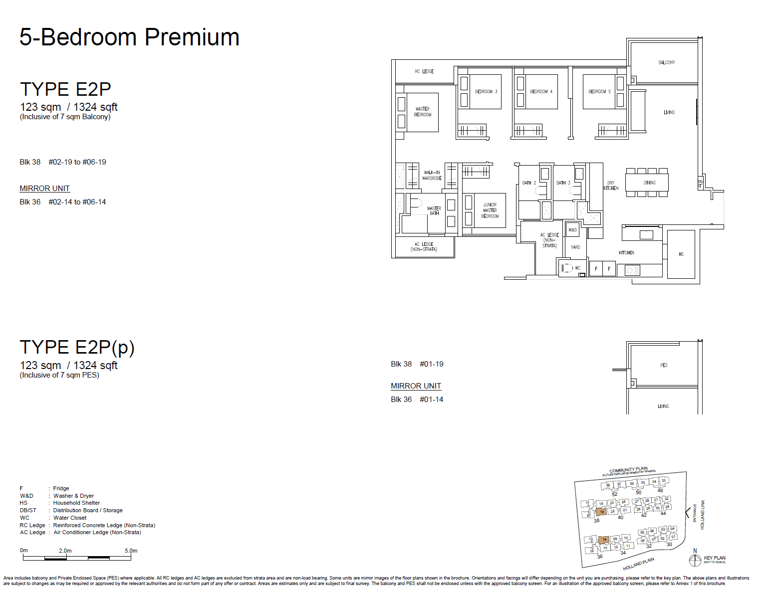 Amberwood At Holland, floor plan E2P (5 Bedroom Premium)