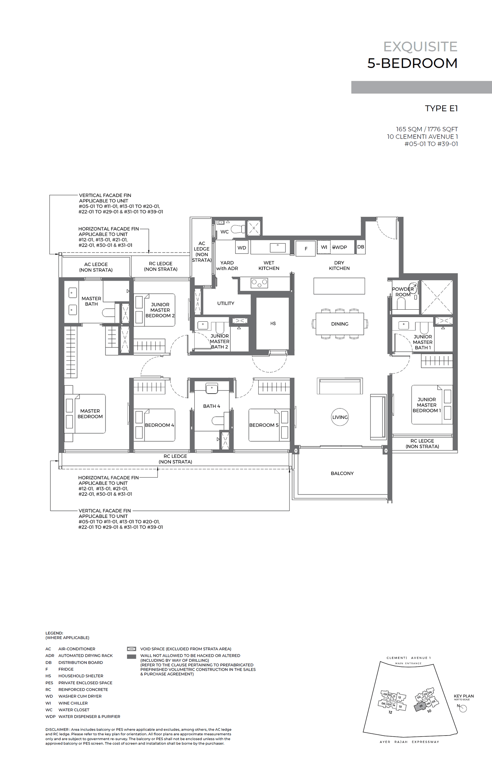 ELTA, floor plan E1 (5 Bedroom)