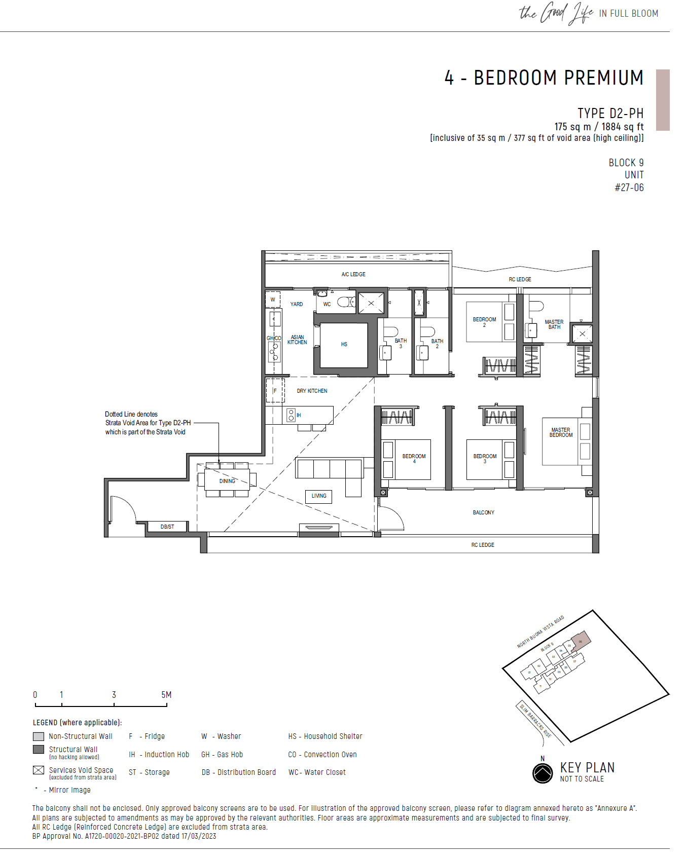 Blossoms By The Park, floor plan D2-PH (4 Bedroom Premium)