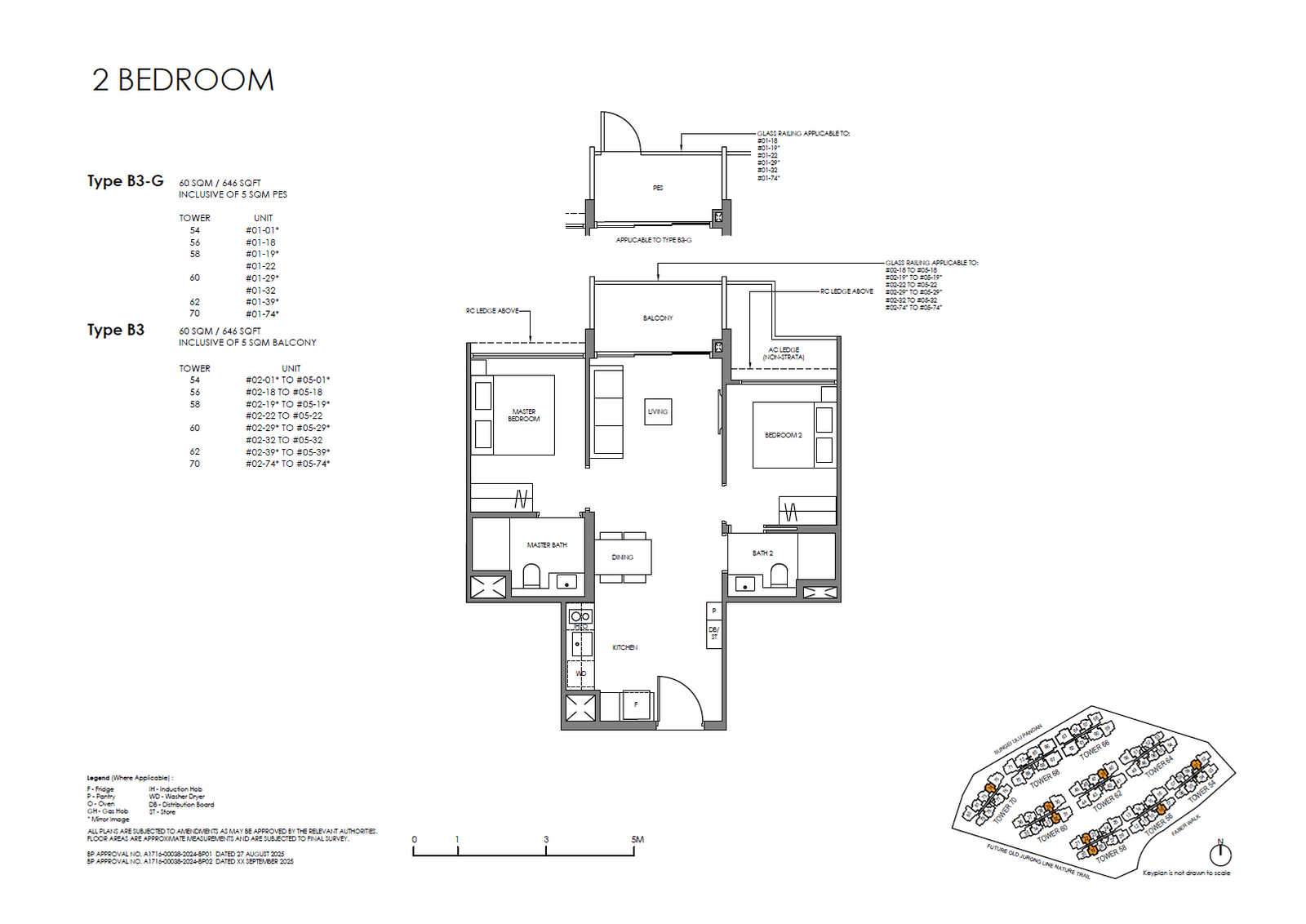 Faber Residence, floor plan B3-G (2 Bedroom)