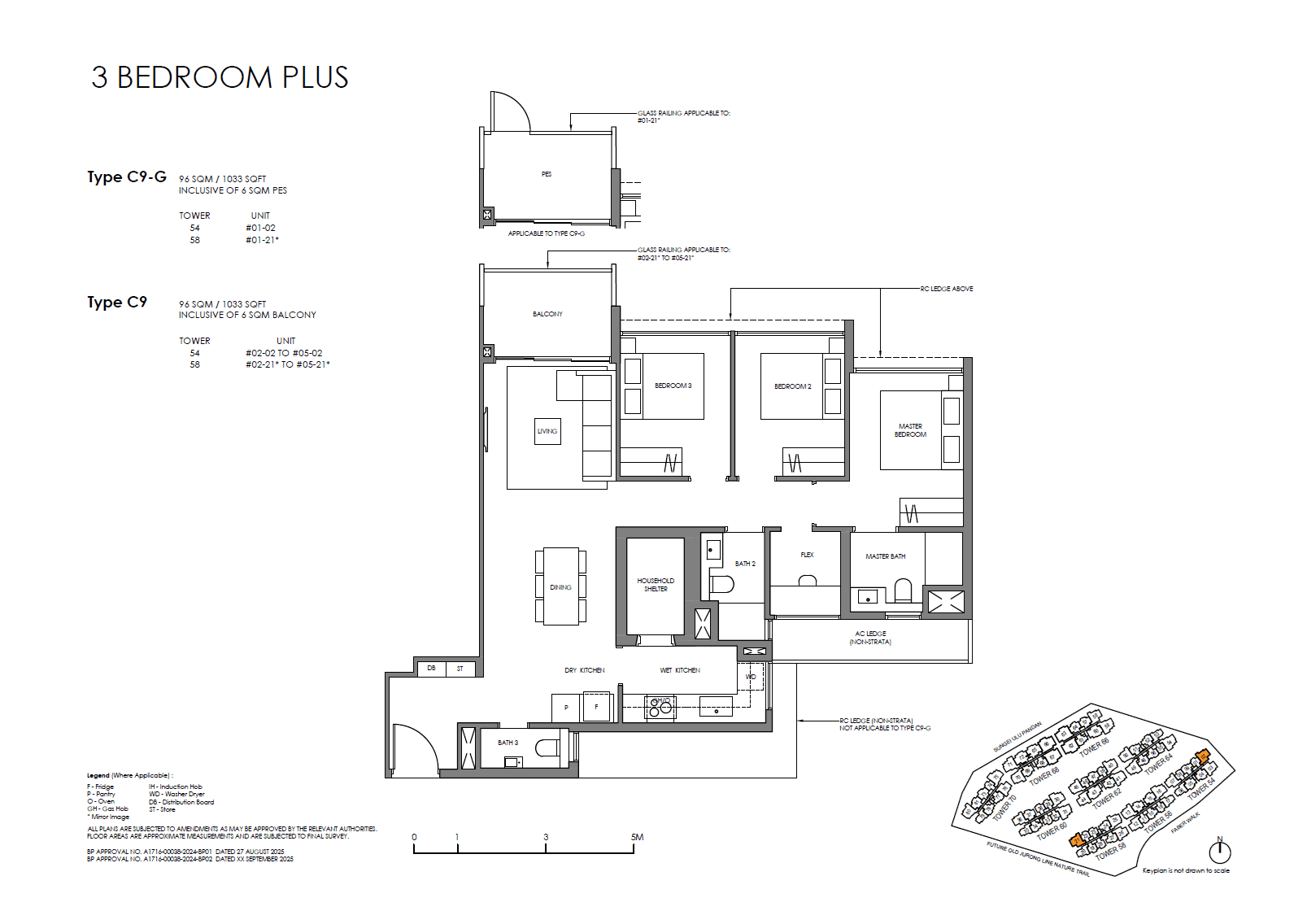 Faber Residence, floor plan C9 (3 Bedroom (Plus))