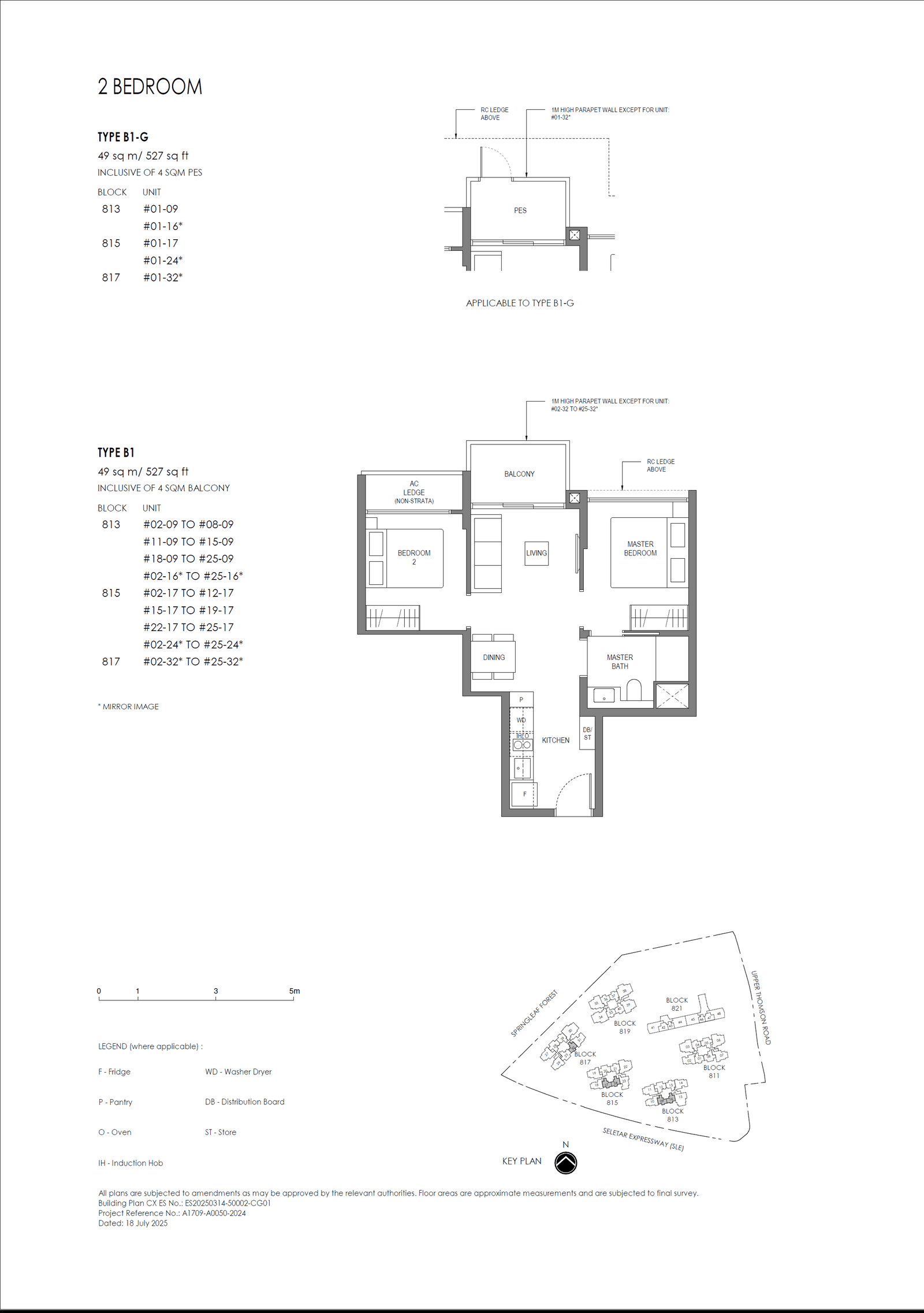 Springleaf Residence, floor plan B1-G (2 Bedroom (Basic))