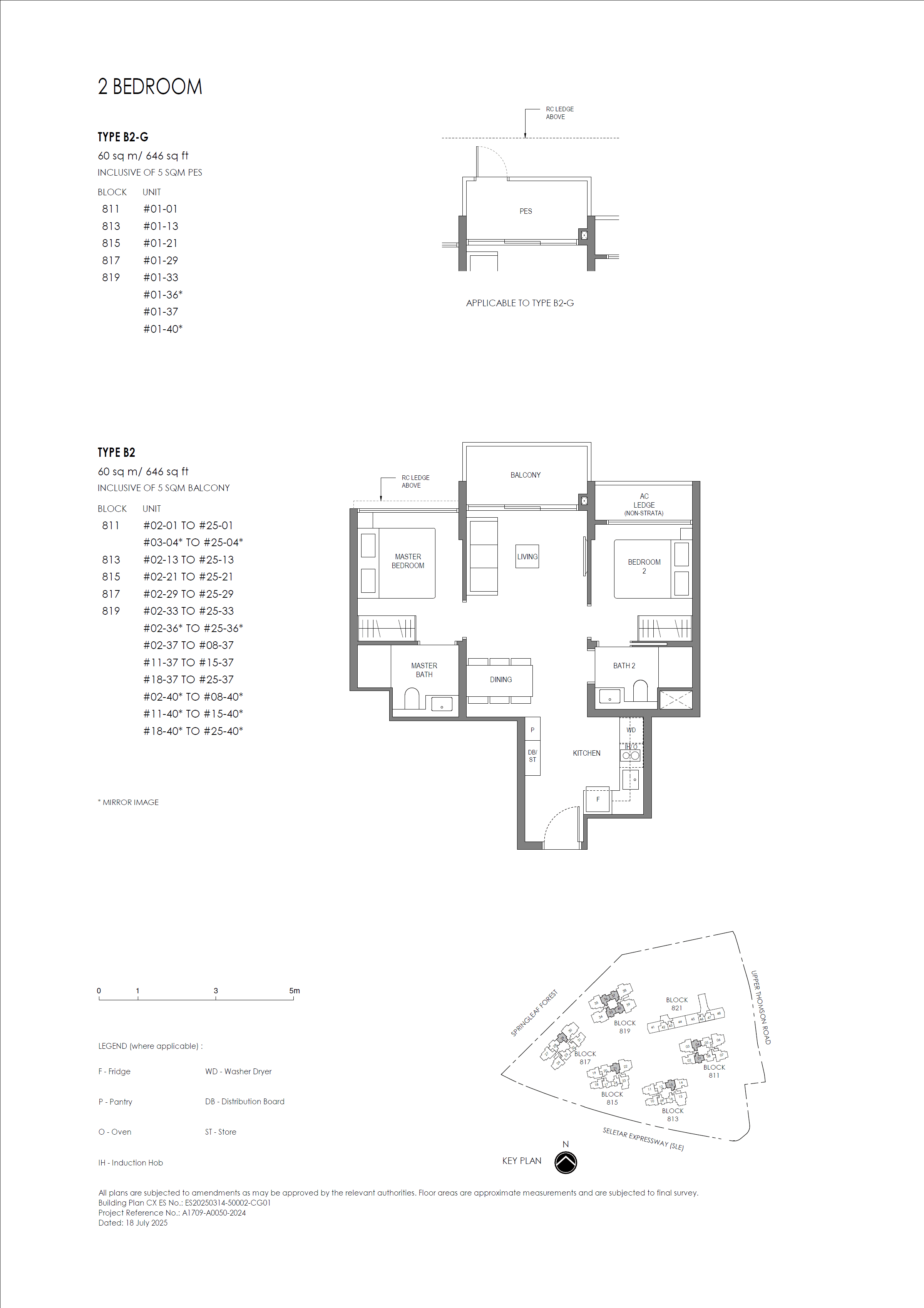 Springleaf Residence, floor plan B2-G (2 Bedroom (Standard))