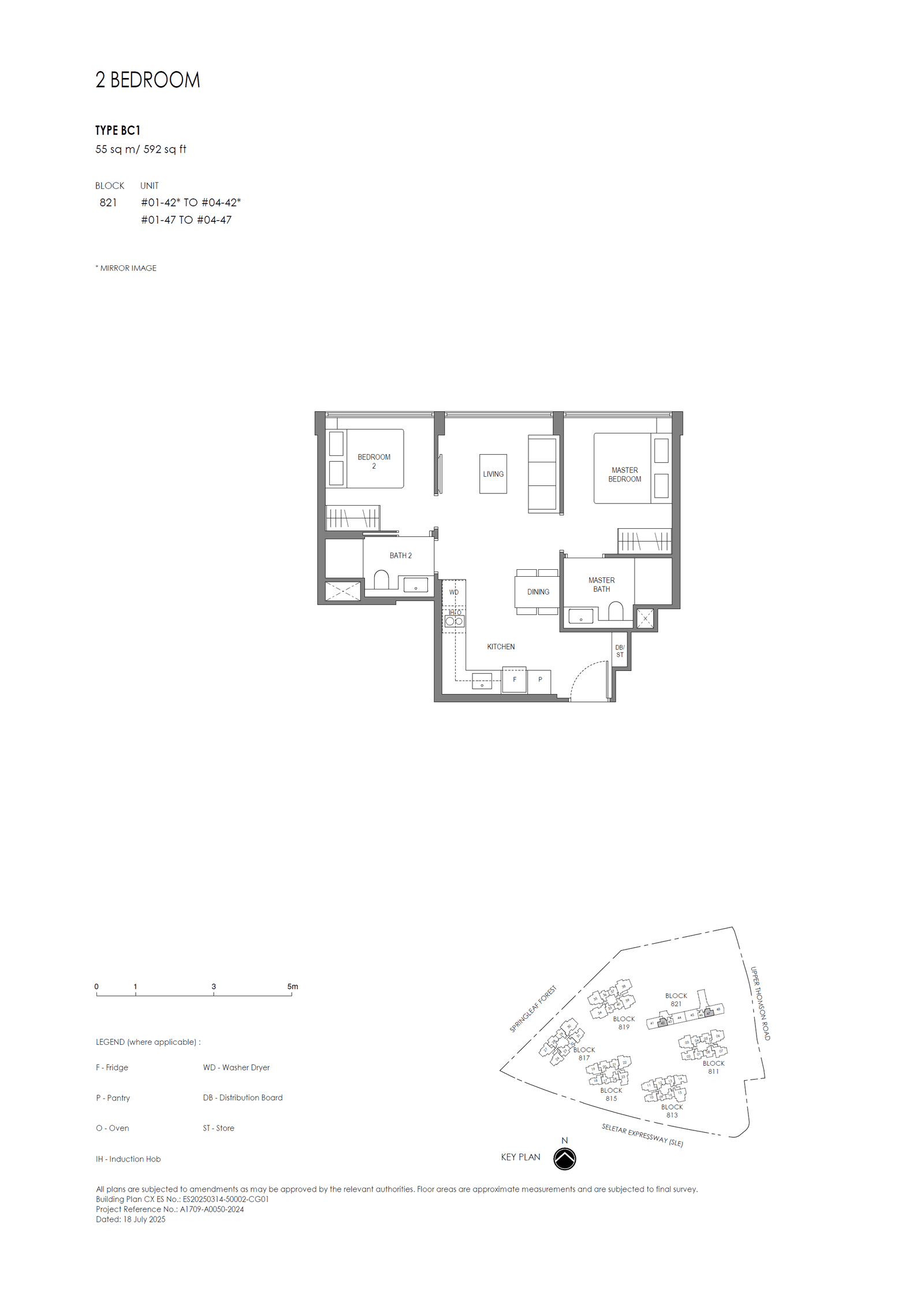 Springleaf Residence, floor plan BC1 (2 Bedroom@conserved Building)