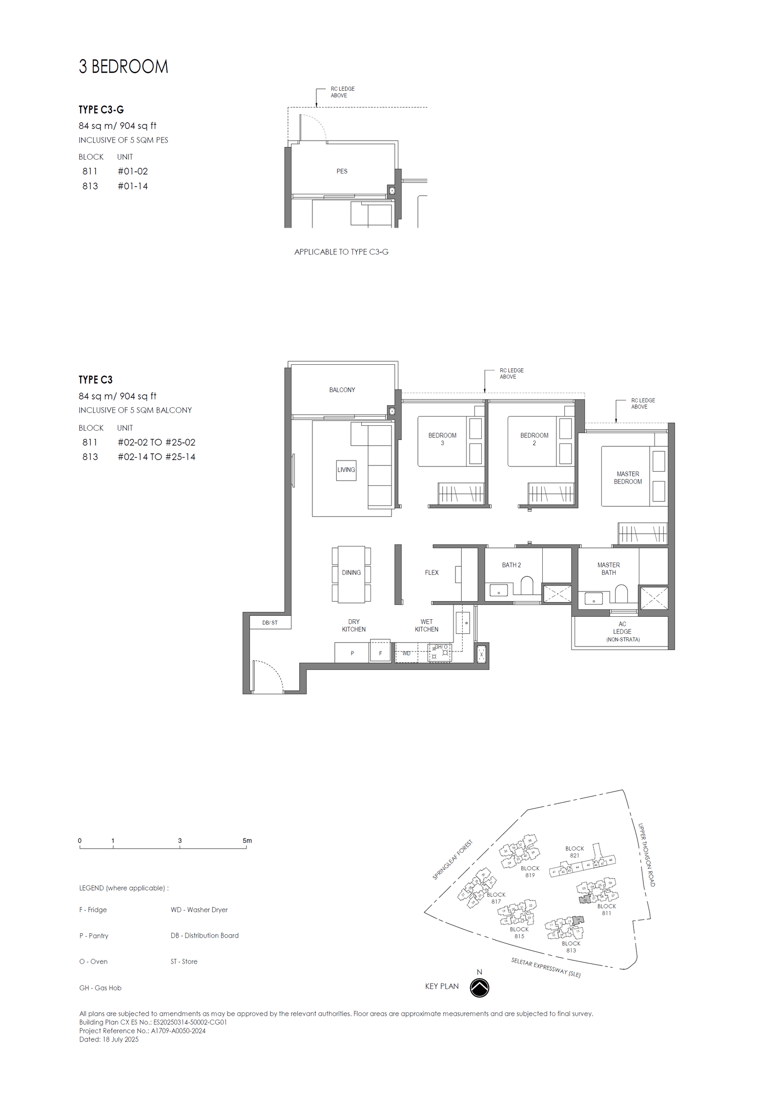 Springleaf Residence, floor plan C3 (3 Bedroom (Standard))