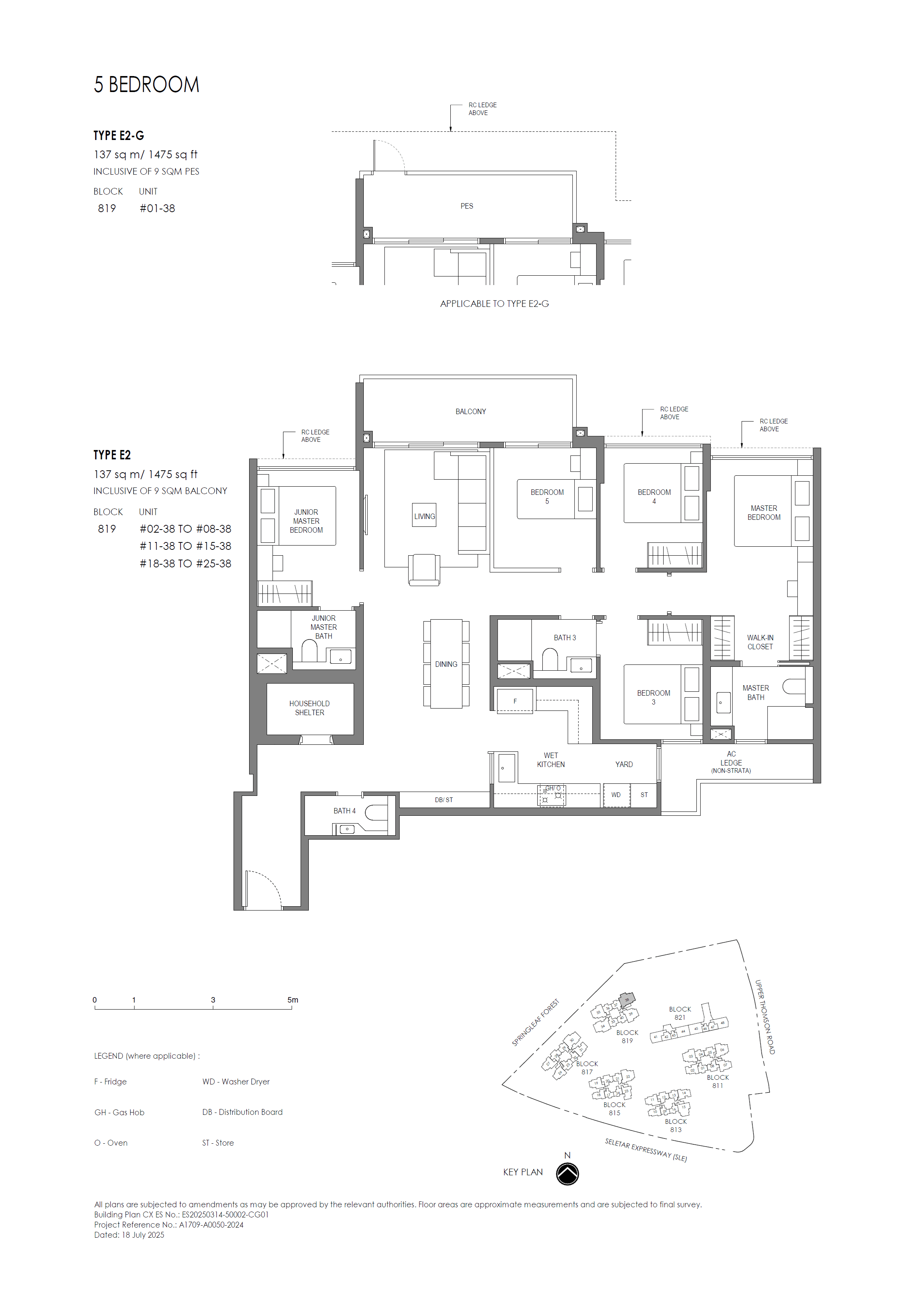 Springleaf Residence, floor plan E2 (5 Bedroom)